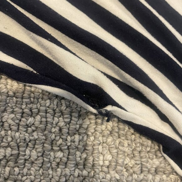 J Jill Whatever Collection Shirt Womens Large Striped Navy Blue Tunic Stretch - Picture 7 of 7